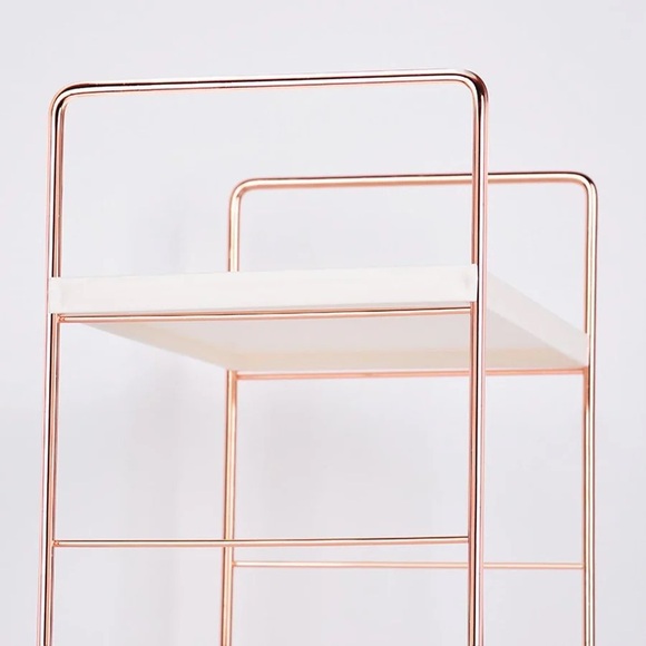 Desktop Cosmetics Storage Rack Rose Gold 2 Layers Bathroom Makeup Organizer - Picture 9 of 16